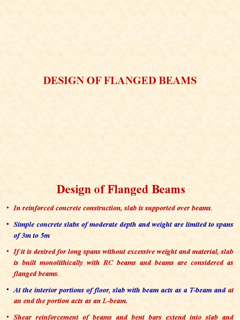 Limit State Design Flanged Beams PDF Beam Structure Solid Mechanics