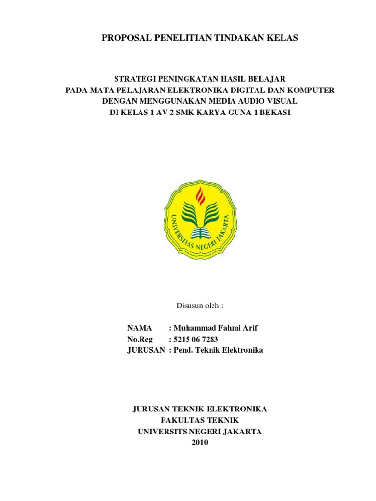 Proposal Penelitian Tindakan Kelas Fahmi