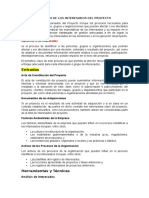 Gestion de Los Interesados de Un Proyecto