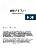 Shear Strain: Reference: Egor P. Popov