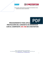 Procedimiento para La Aplicacion y Protección Del Concreto en Manholes Con El Composite Arc 988 de Chesterton