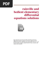 Download Rainville and Bedient Elementary Differential Equations Solutions by Jehu SN332447696 doc pdf