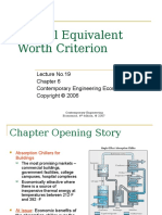 Annual Equivalent Worth Criterion: Lecture No.19 Contemporary Engineering Economics