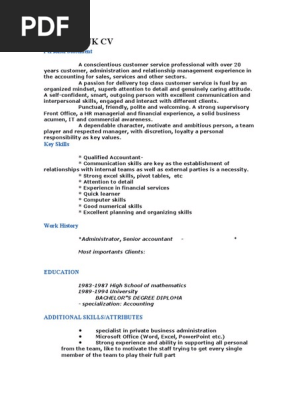 MODEL UK CV