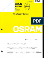 Osram HMI Metallogen Lamp Catalog 1977