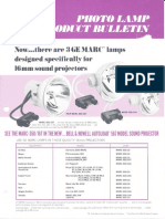 GE MARC Projector Lamp Bulletin 1978