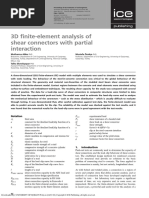 3D Finite-Element Analysis of Shear Connectors With Partial Interaction