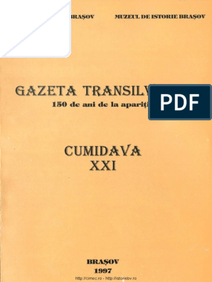 021 Revista Cumidava Muzeul Istorie Brasov Xxi 1997 Pdf