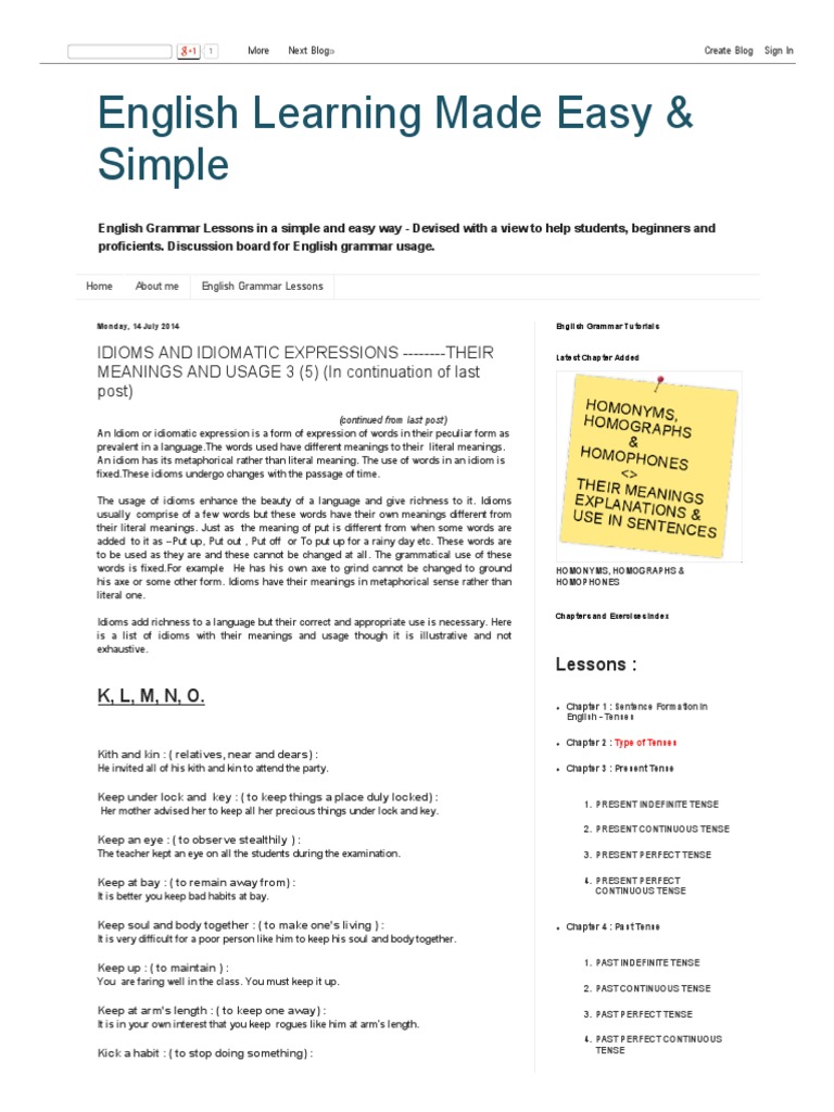 Idioms and Idiomatic Expressions-3 | PDF | Idiom | Morphology