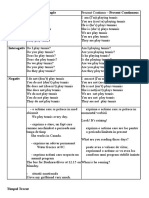 Present and Past Tenses