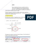 Bivariate Regression - Lab #8: - Pwcorr Age Income98, Sig