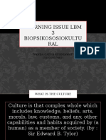 Learning Issue LBM 3 Biopsikososiokultu RAL: Ivanda Catur Kurniawati (30101607665)