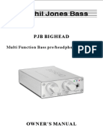 PJB BIGHEAD Multi Function Bass Preamp/Headphone Amp Manual