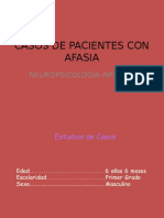 Casos de Pacientes Con Afasia