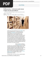 Umberto Eco_ “a Internet Pode Tomar o Lugar Do Mau Jornalismo” _ Cultura _ EL PAÍS Brasil