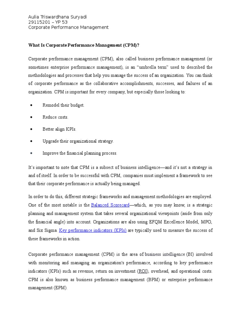 Corporate Performance Insights | PDF | Career & Growth | Business