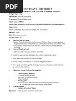 CHE518 Introduction To Polymer Engineering and Processing