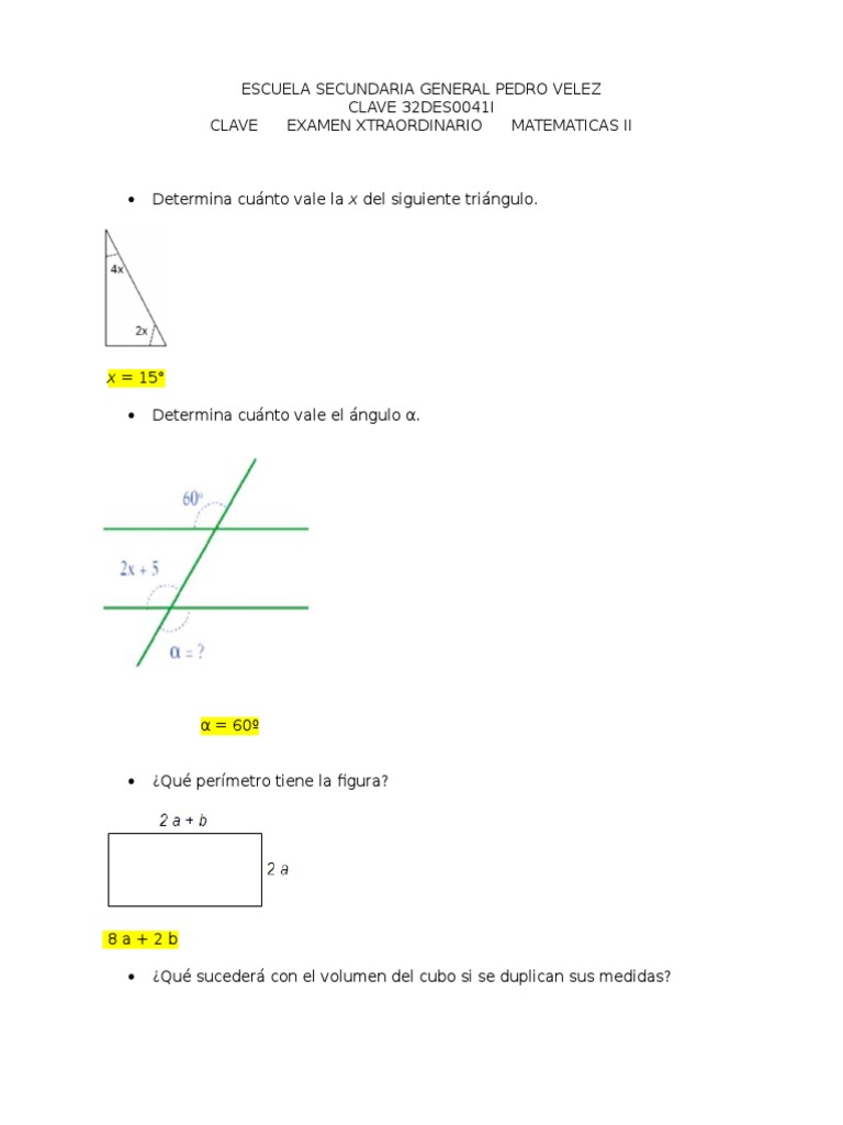 Examen Extraordinario Matemáticas II | PDF | Métodos y materiales de ...