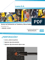 Aceros de Perforacion en Tuneleria y Obras Subterraneas Senamin Qosqo