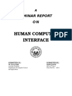 Human Computer Interface