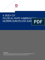 A Study of Political Party Assistance in Eastern Europe and Eurasia