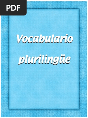 Lengua Azul Diccionario Plurilingue 2008 Pdf Pdf