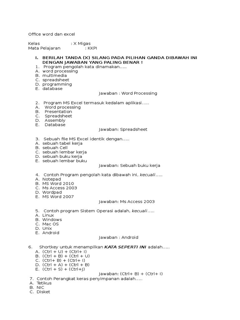 Contoh soal essay microsoft access beserta jawabannya 04 image