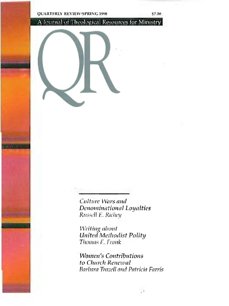 Spring 1998 Quarterly Review - Theological Resources For Ministry | PDF ...
