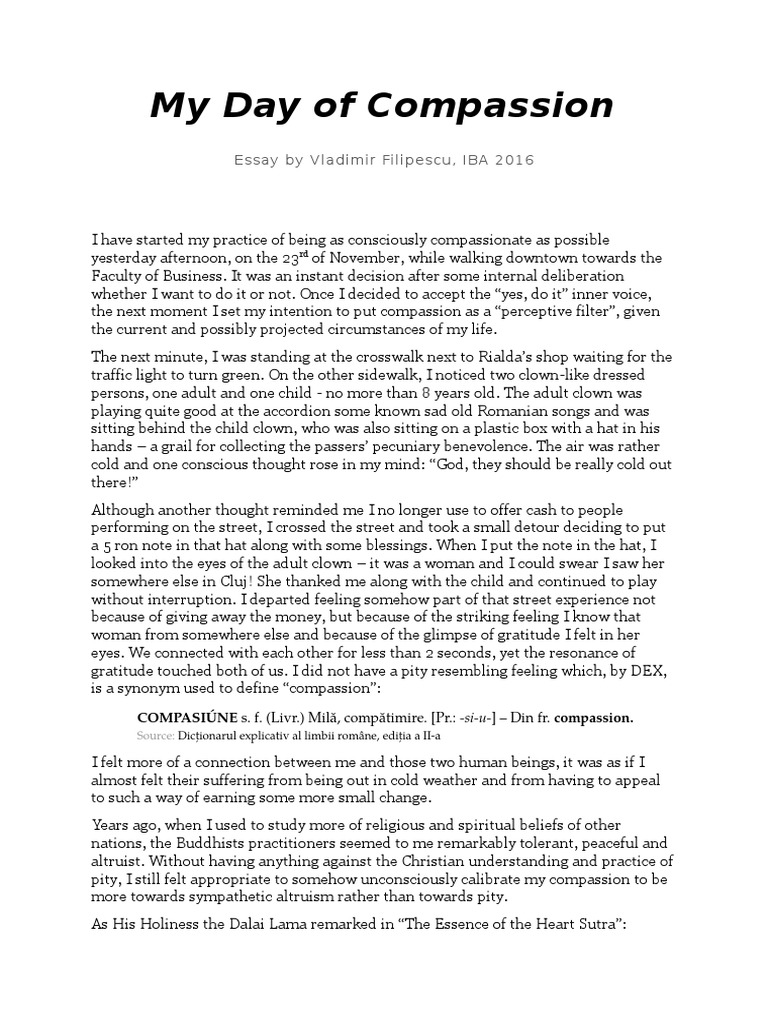 Embracing Daily Compassion Practices | PDF | Compassion | Altruism