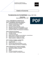 Programa Fundamentos de Contabilidad. Curso 2016-2017