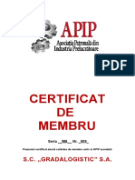 CERTIFICAT DE MEMBRU - Red - Rosu