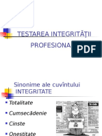 Testarea Intergrităţii 