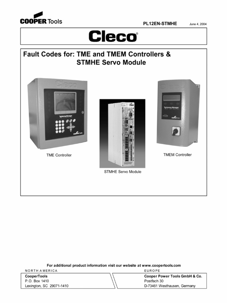 Cleco Servo Fault Codes Servomechanism Relay