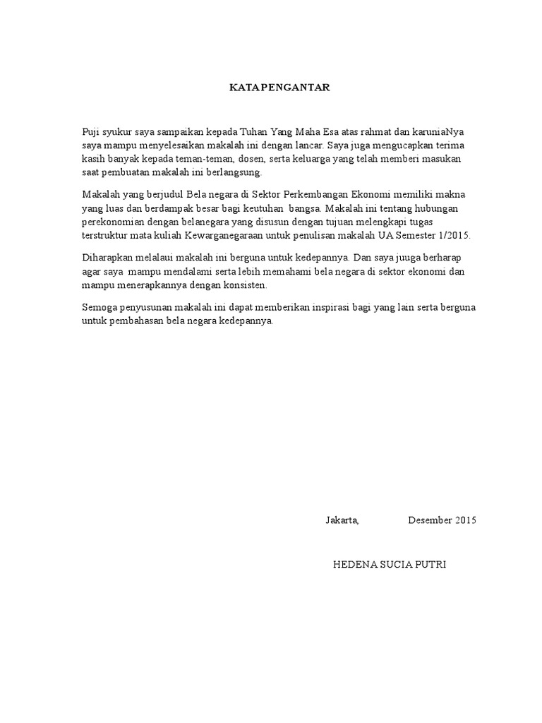 Belanegara Di Bidang Ekonomi