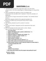 Questions C ++: Compare and Contrast The Loops That Used A For With Those