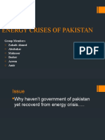 Energy Crises of Pakistan: Group Members Zohaib Ahmed Abubakar Mahnoor Basher Azeem Amir