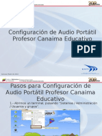 Configuración de Audio Portatil Profesor Canaima Educativo Tecnico