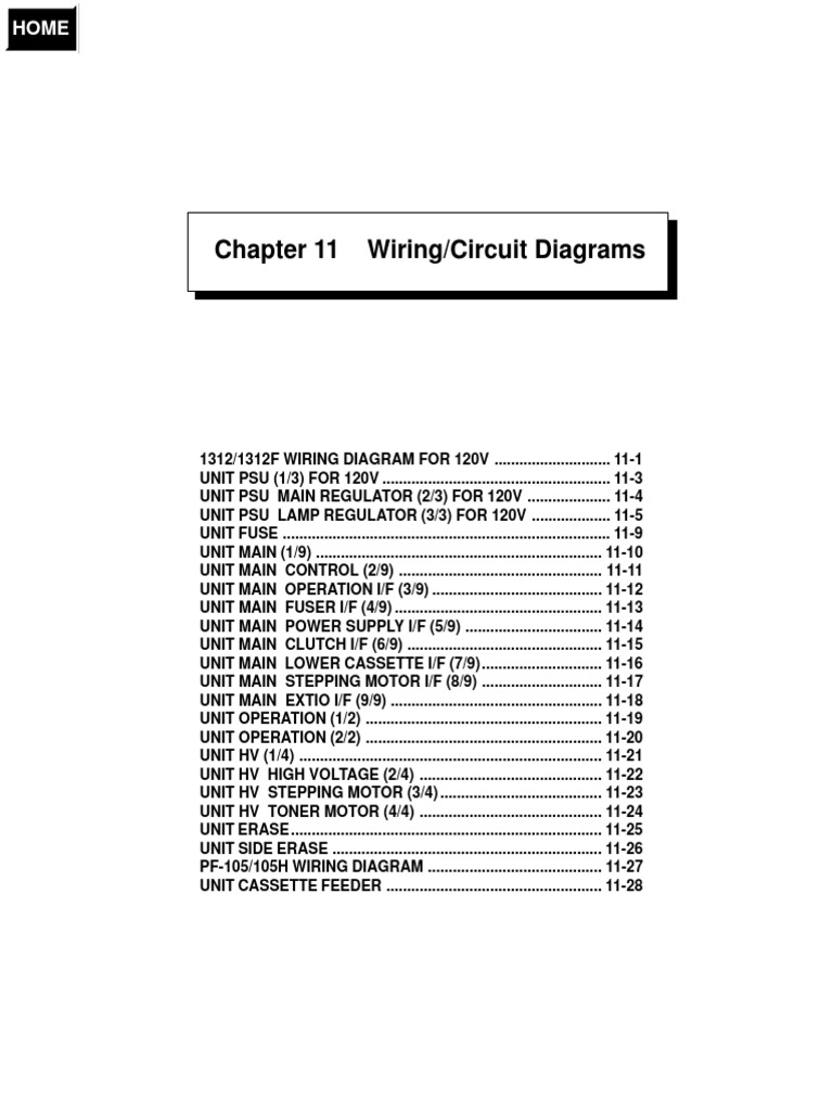Chapter 11 Wiring/Circuit Diagrams | PDF | Power Supply | Mains Electricity