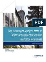 New Technologies & Projects Based On Topsøe's Knowledge of Downstream Topsøe S Knowledge of Downstream Gasification Technologies