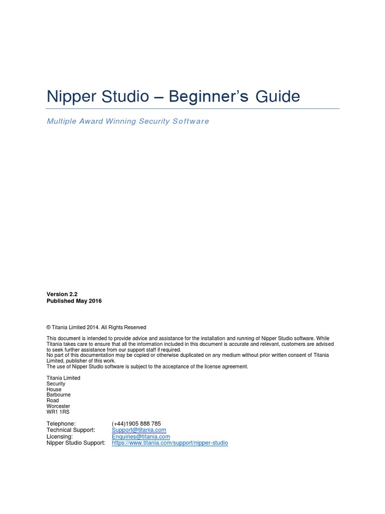 Nipper Studio Beginners Guide 2.2 0 PDF Linux Installation
