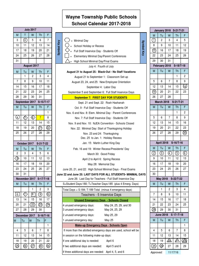 Wayne Township 202324 Calendar Minimalist Blank Printable