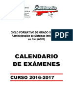 Calendario Exámenes Distancia 16 - 17 PDF