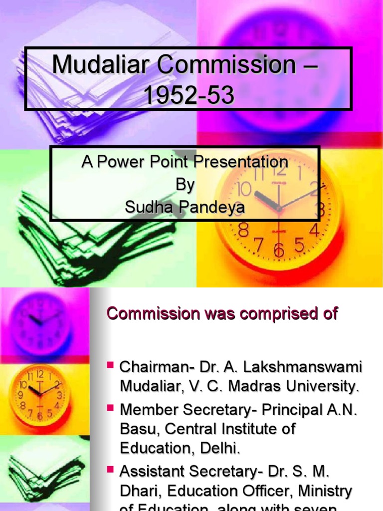 Secondary Education Commission Report Secondary School Secondary