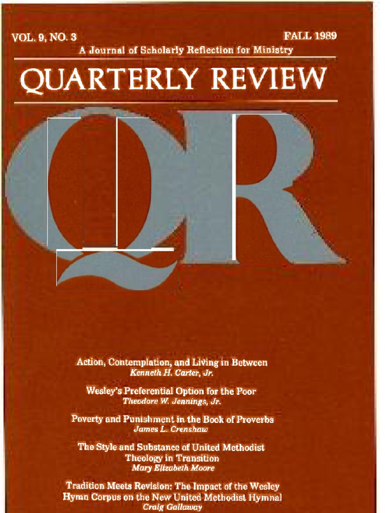 Fall 1989 Quarterly Review - Theological Resources For Ministry | PDF ...