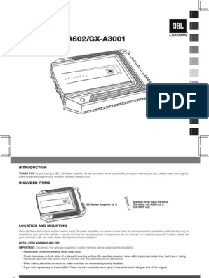 Amplificateur et caisson de graves JBL GX-A3001