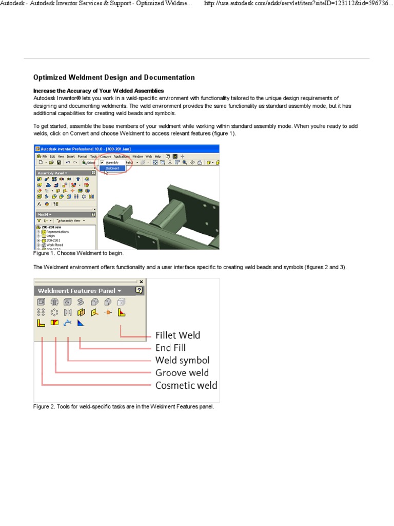 Autodesk Inventor - Optimized Weldment Design and Documentation | PDF ...