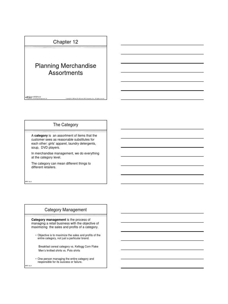 Planning Merchandise Assortments Process PDF PDF Inventory Retail