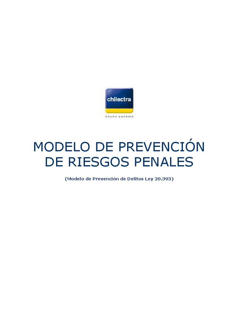 06 02 Modelo de Prevencion de Riesgos Penales Chilectra | PDF | Derecho ...