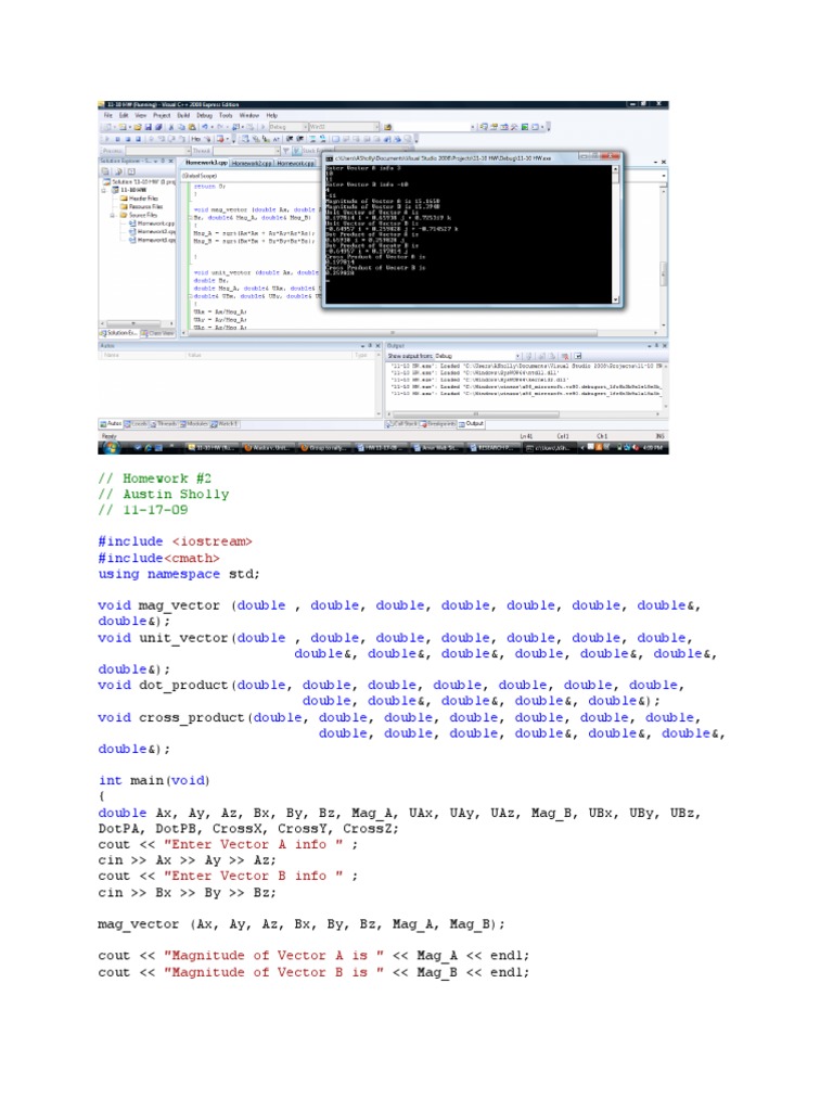 Homework #2 // Austin Sholly // 11-17-09 | PDF | Multivariable Calculus ...