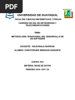 METODOLOGÍA TRADICIONAL DEL DESARROLLO DE SOFTWARE